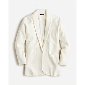 J Crew Sweater Blazer Small Merino Wool Cream Minimalist Relaxed Effortless Chic